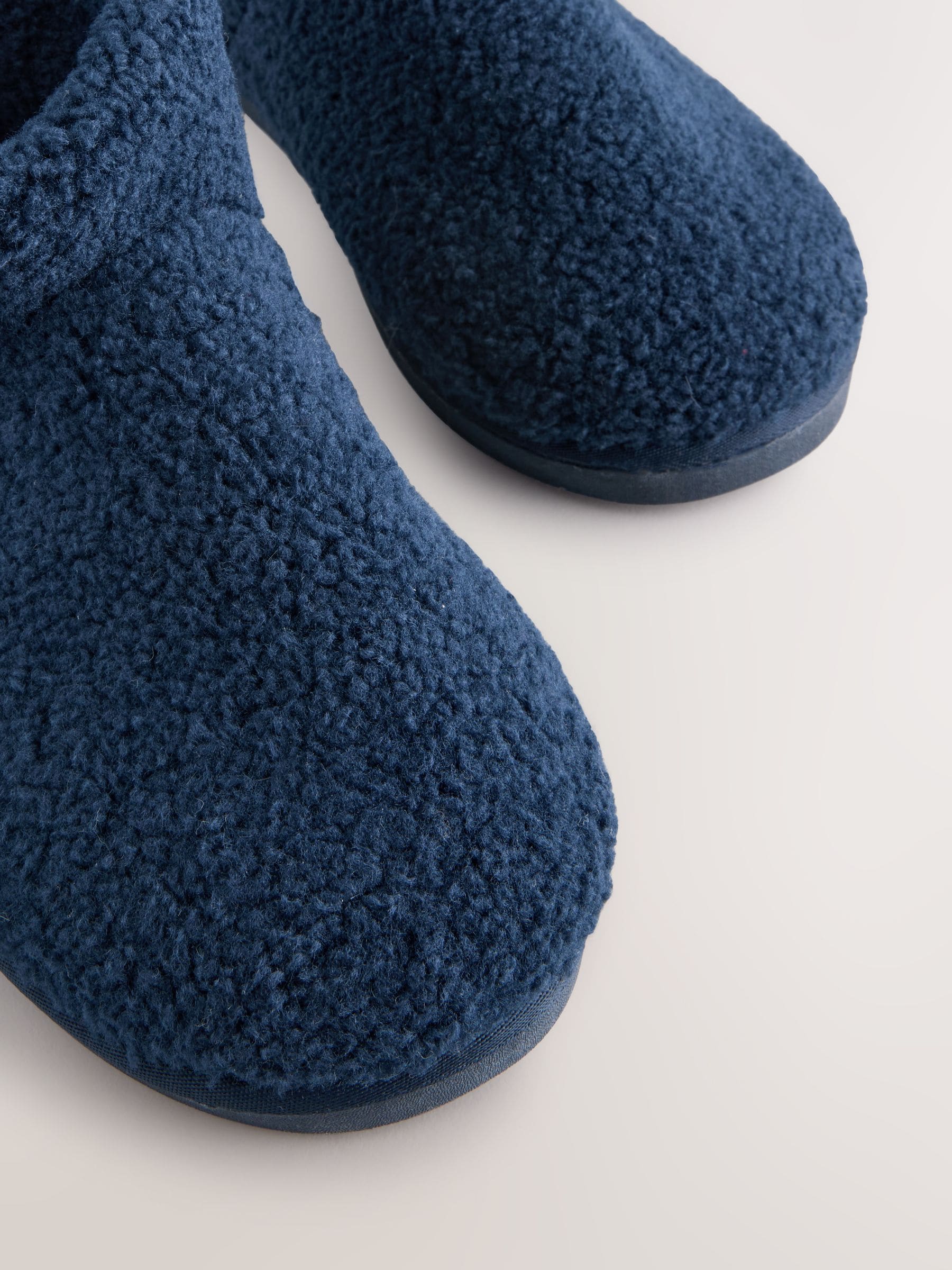 Marineblauw - Borg pantoffels