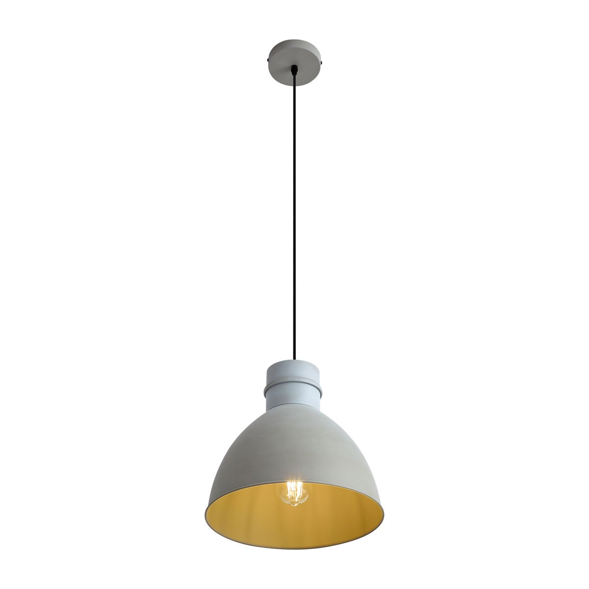 Smart hanglamp grijs 30 cm incl. wifi A60 lichtbron - Dory