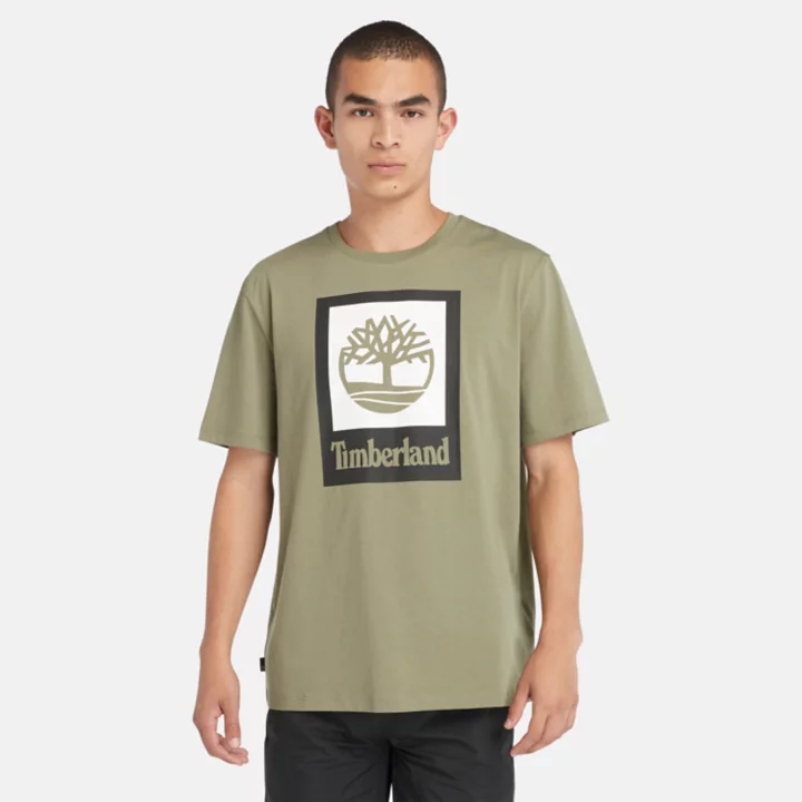 T-shirt à logo en relief unisexe en vert