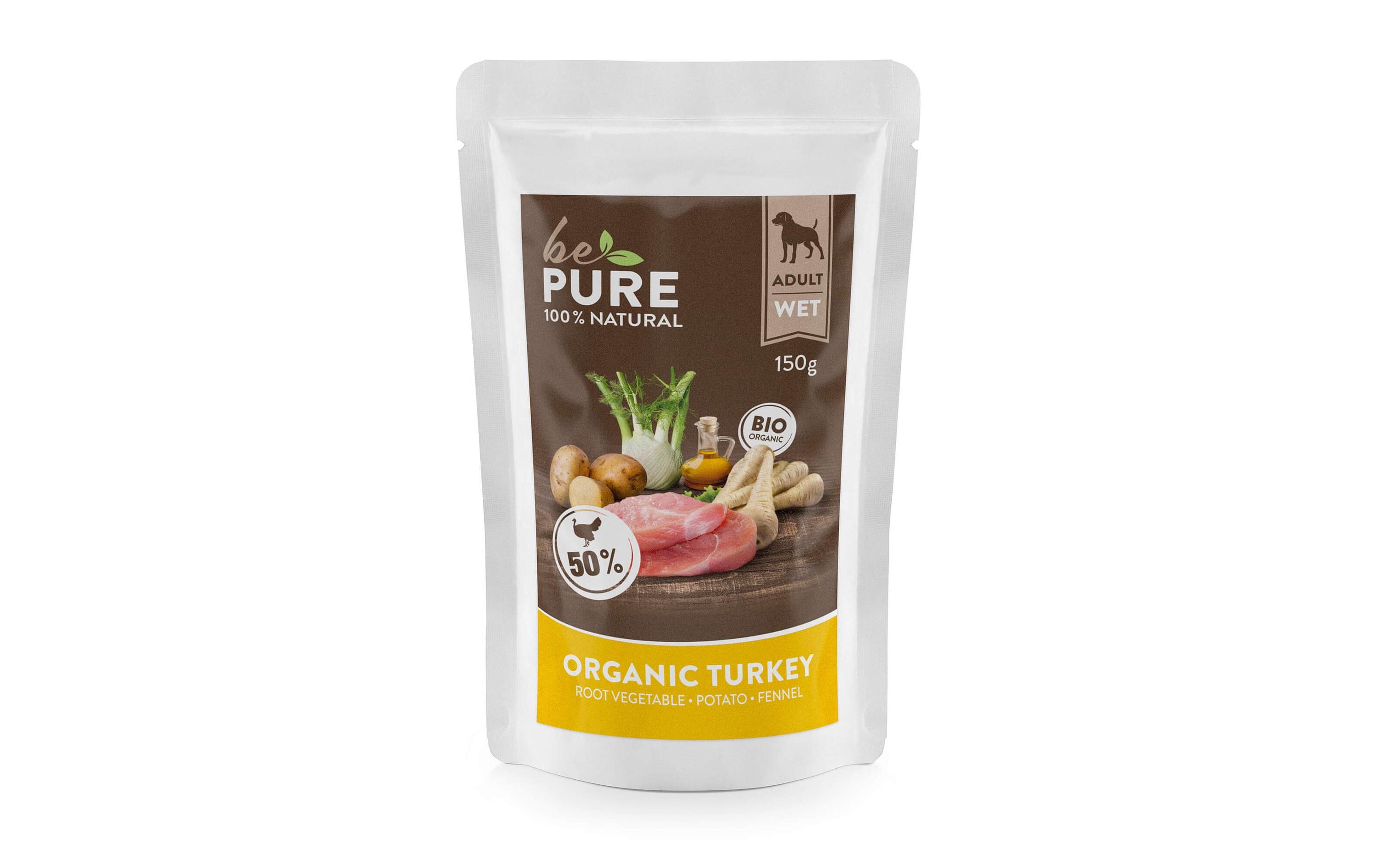 Nassfutter Pute mit Kartoffel & Fenchel, 15 x 150 gAlleinfutter für ausgewachsene Hunde