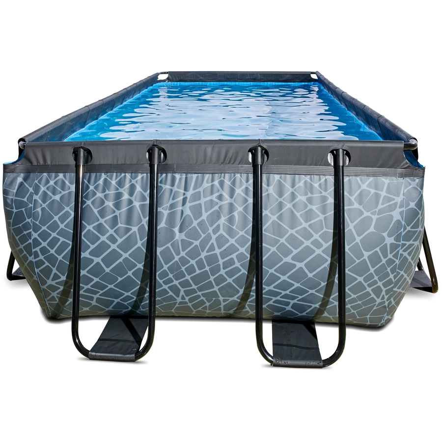 EXIT Frame Pool 4x2x1.22m (12v Filterpumpe) – Grau