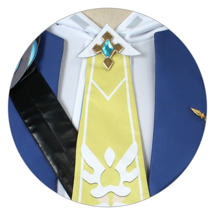 Feravin - Genshin Impact Mika Cosplaykostuum / Pruik / Set