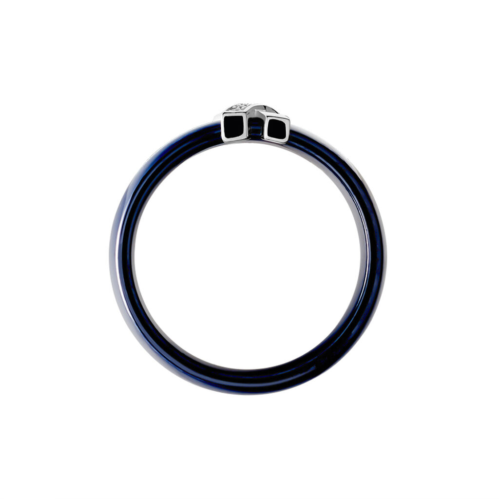 Bague Cronos Argent Blanc Céramique Oxyde