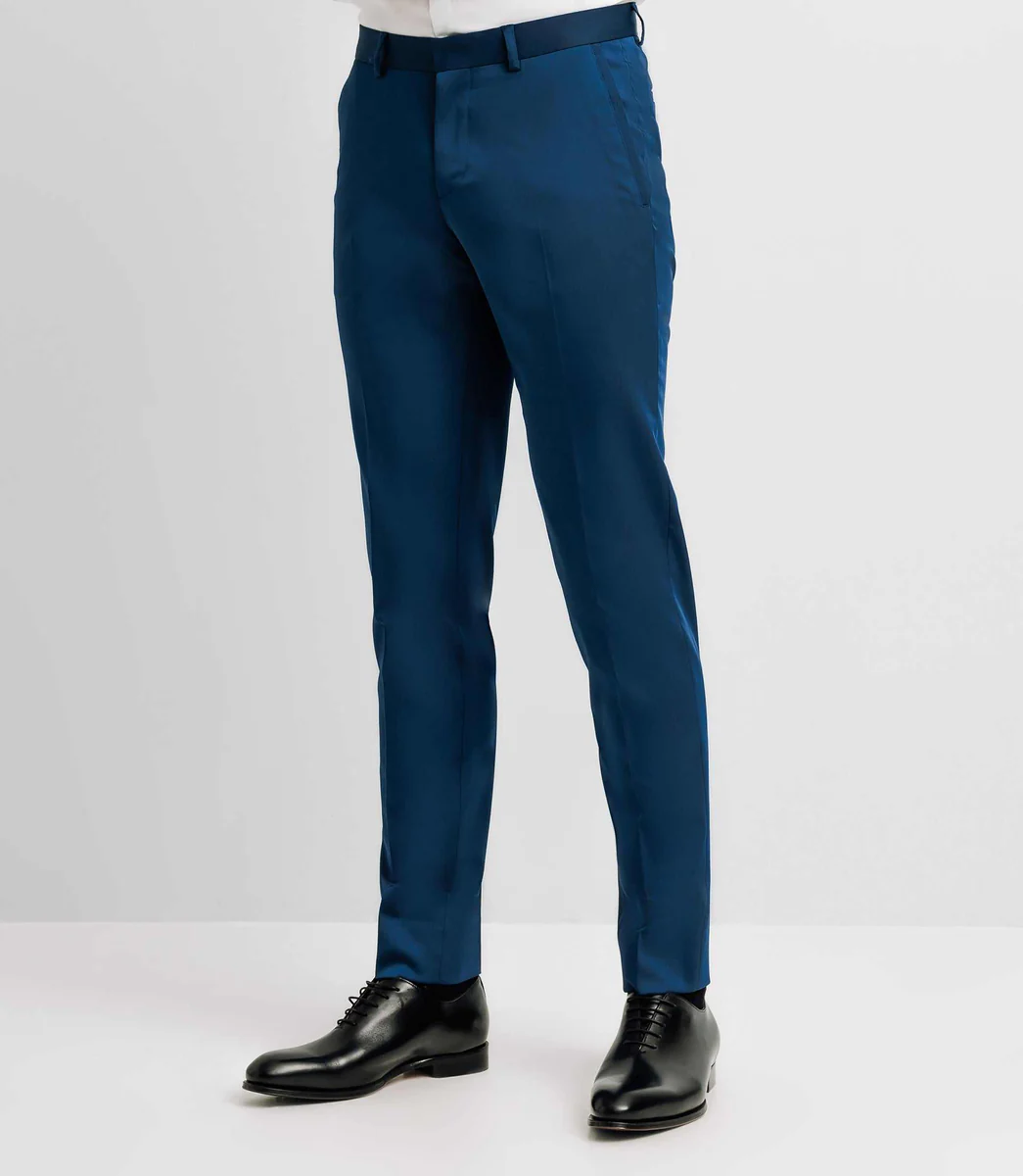 Pantalon en tissu technique bleu