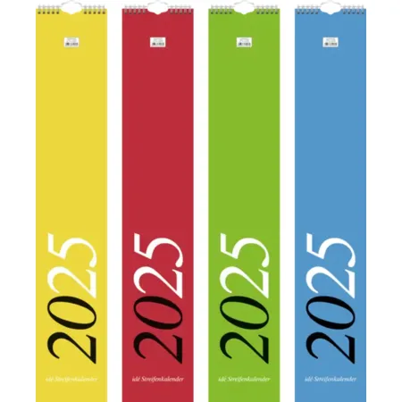 rido/idé Streifenkalender '25 | 120×660 mm; 1 Artikel, 4-fach sortiert