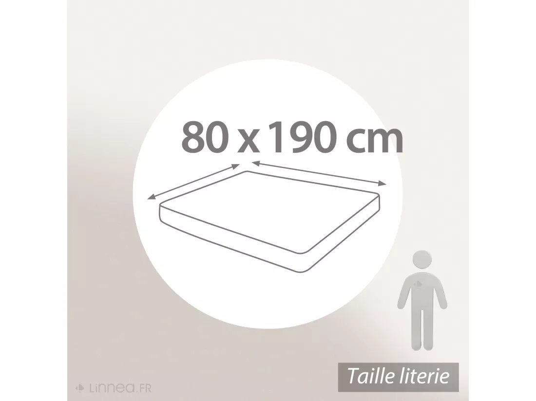 Protège matelas imperméable 80x190 cm bonnet 40cm ARNON molleton coton contrecollé polyuréthane