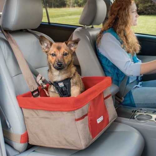 Assento elevatório multicolorido para cães em carro