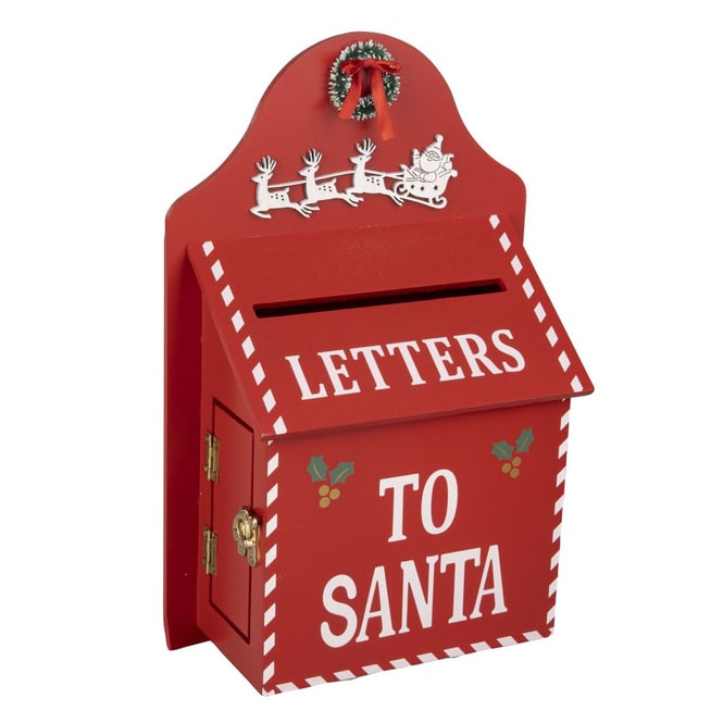 Dekobriefkasten Weihnachtsmann - Letters to Santa - ca. 20,5 x 10 x 32 cm