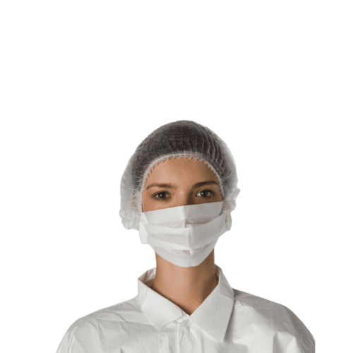 Masque d'hygiène 2 plis papier blanc à élastiques Paredes