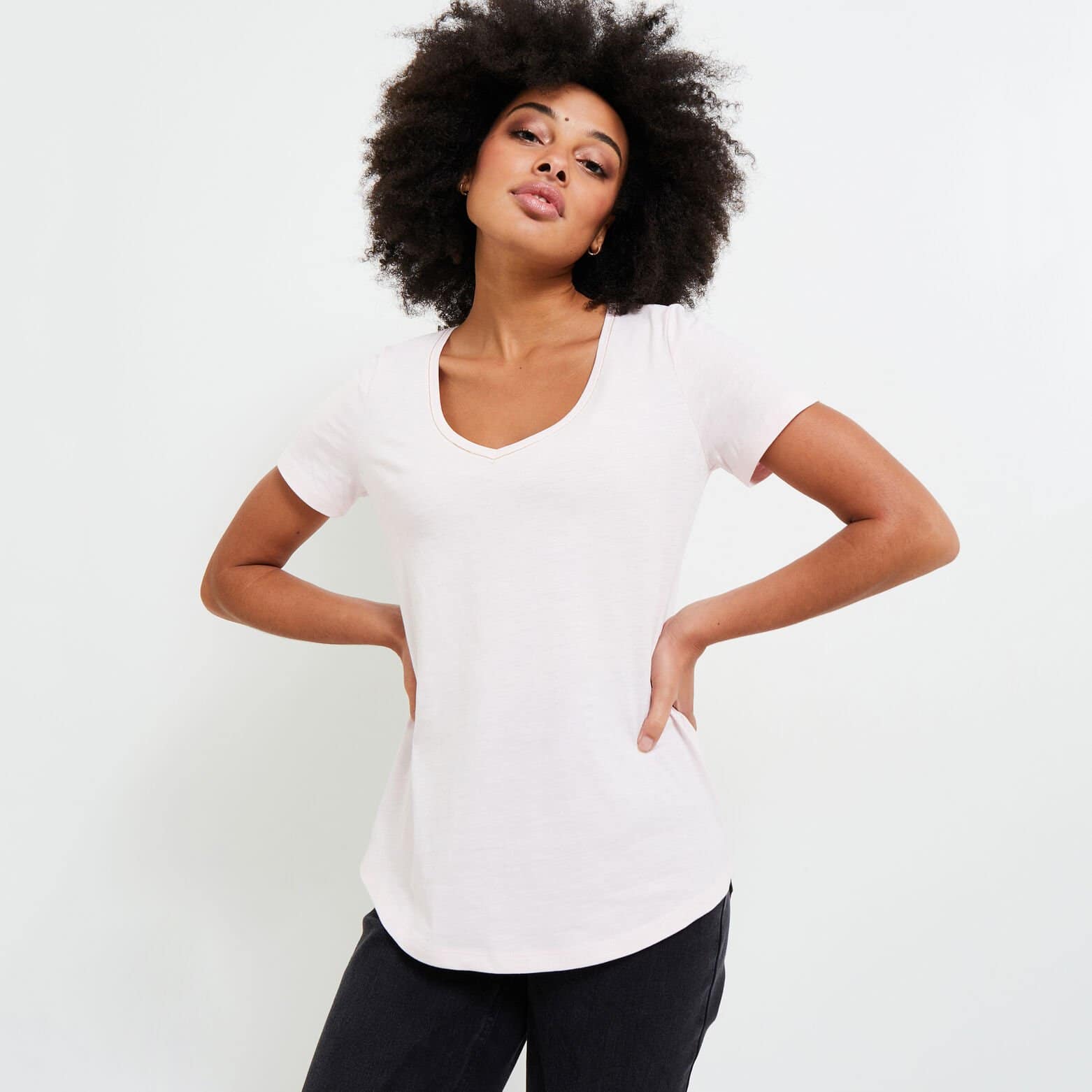 Tshirt col V femme