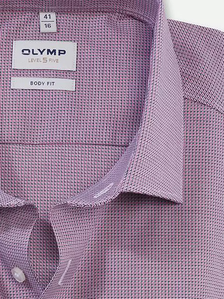 OLYMP LEVEL FIVE Hemd Body Fit beere