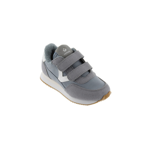 Tênis infantil Victoria Astro em nylon com detalhes em tom sobre tom e fechamento duplo em velcro.