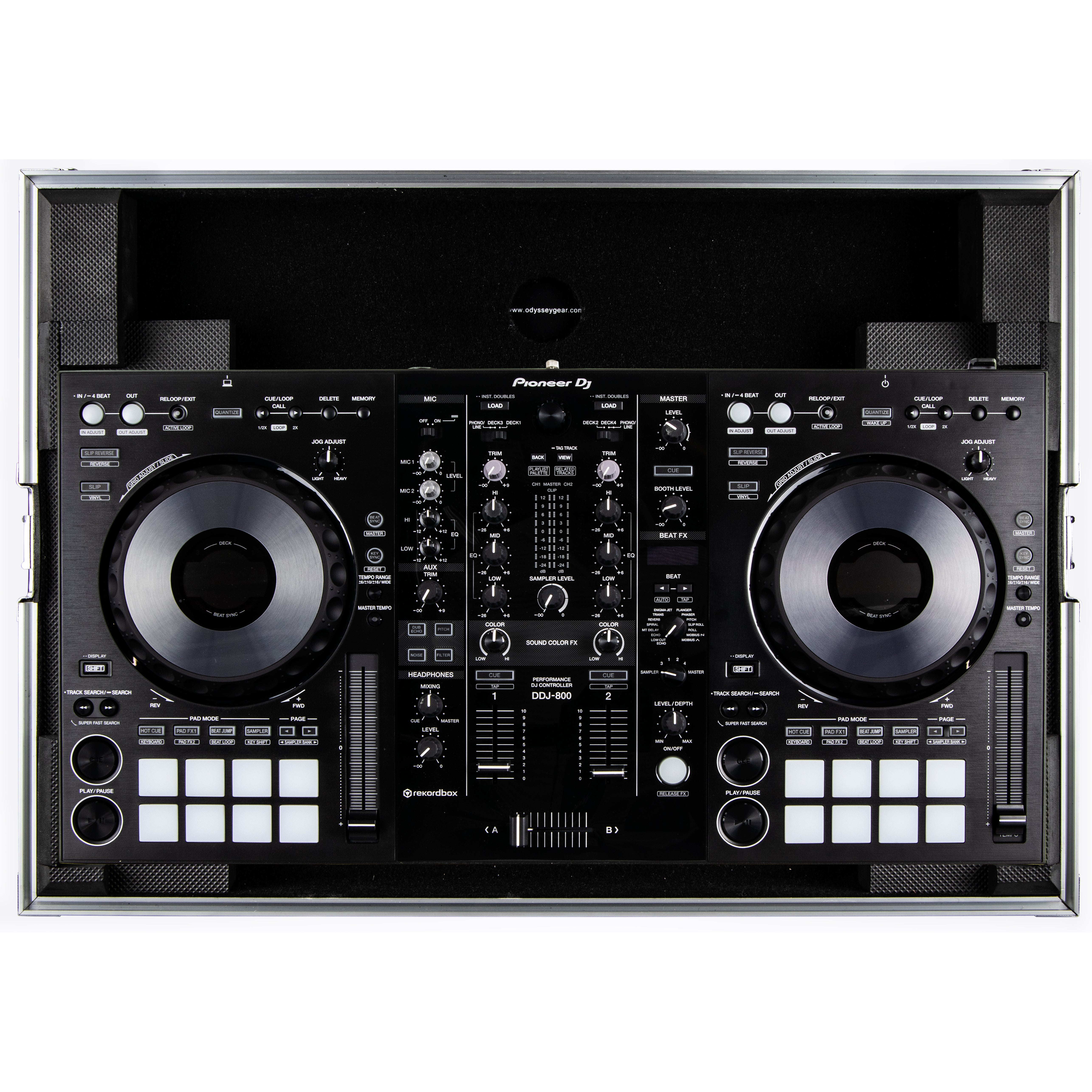 Odyssey FZPIDDJ800 flightcase voor Pioneer DDJ-800