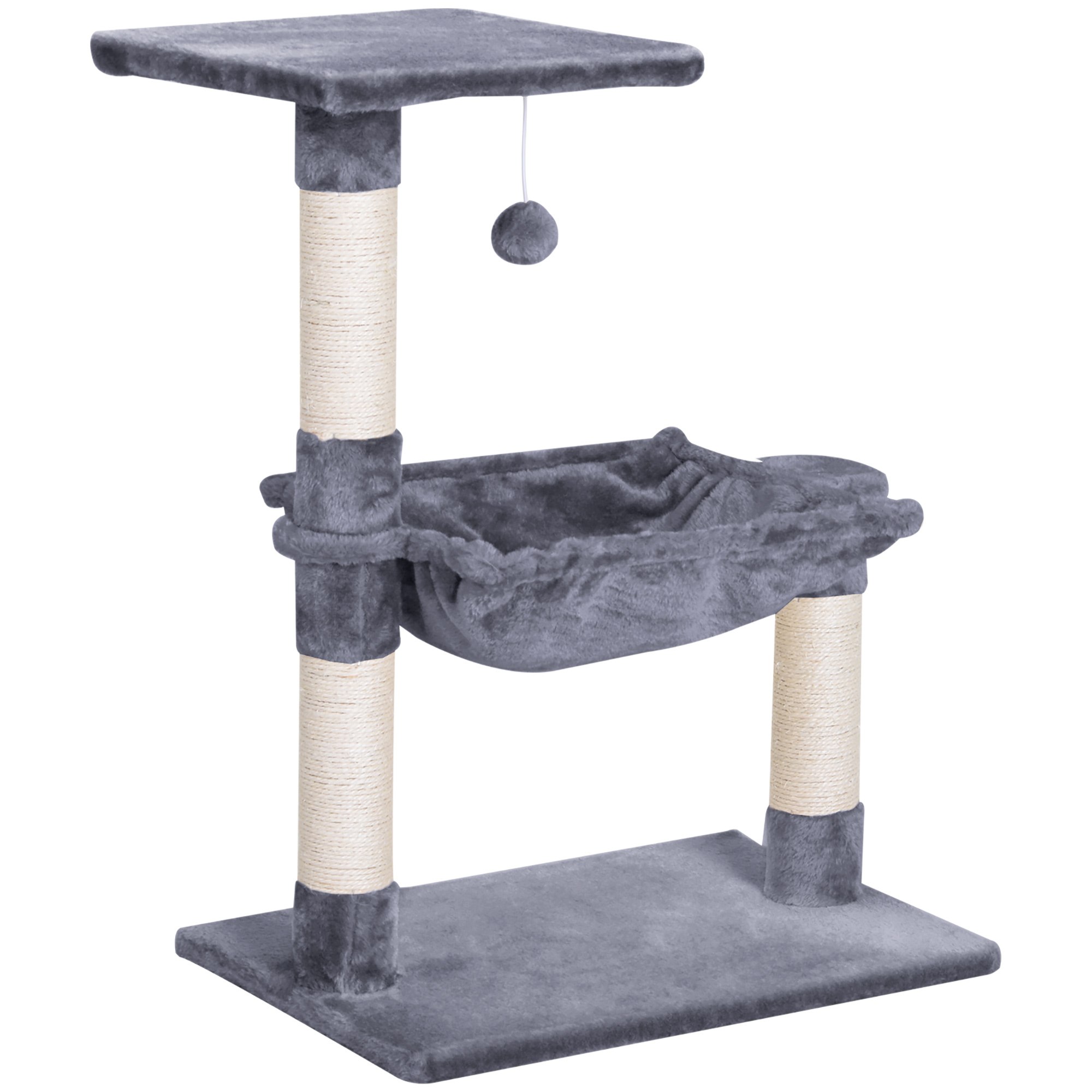 Árvore para gatos PawHut cinza