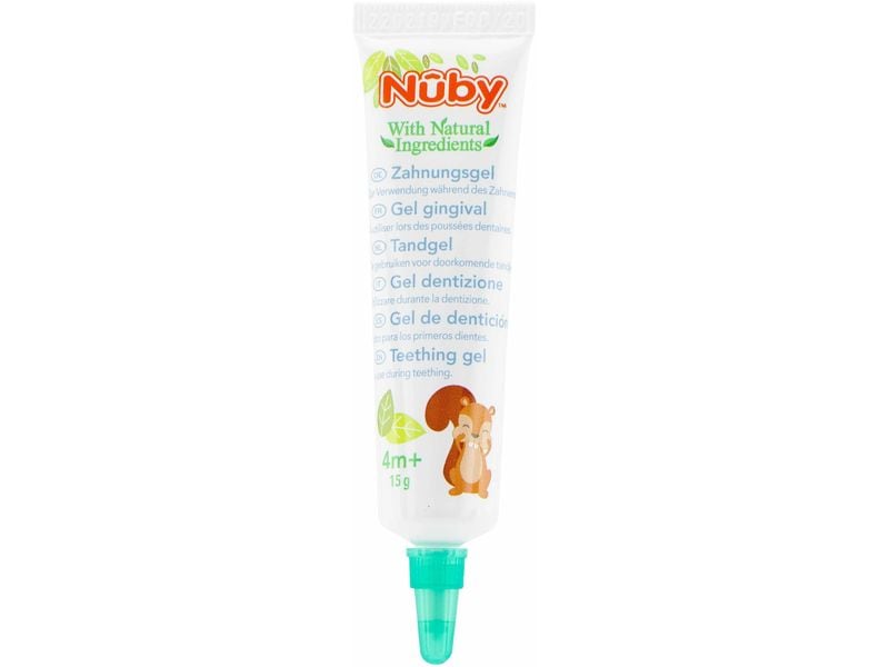 Nuby Zahnungsgel inkl. Beissnuggi 15 g Zahnungsgel   erste Zahnungshilfe Gum-eez, 4  Monate