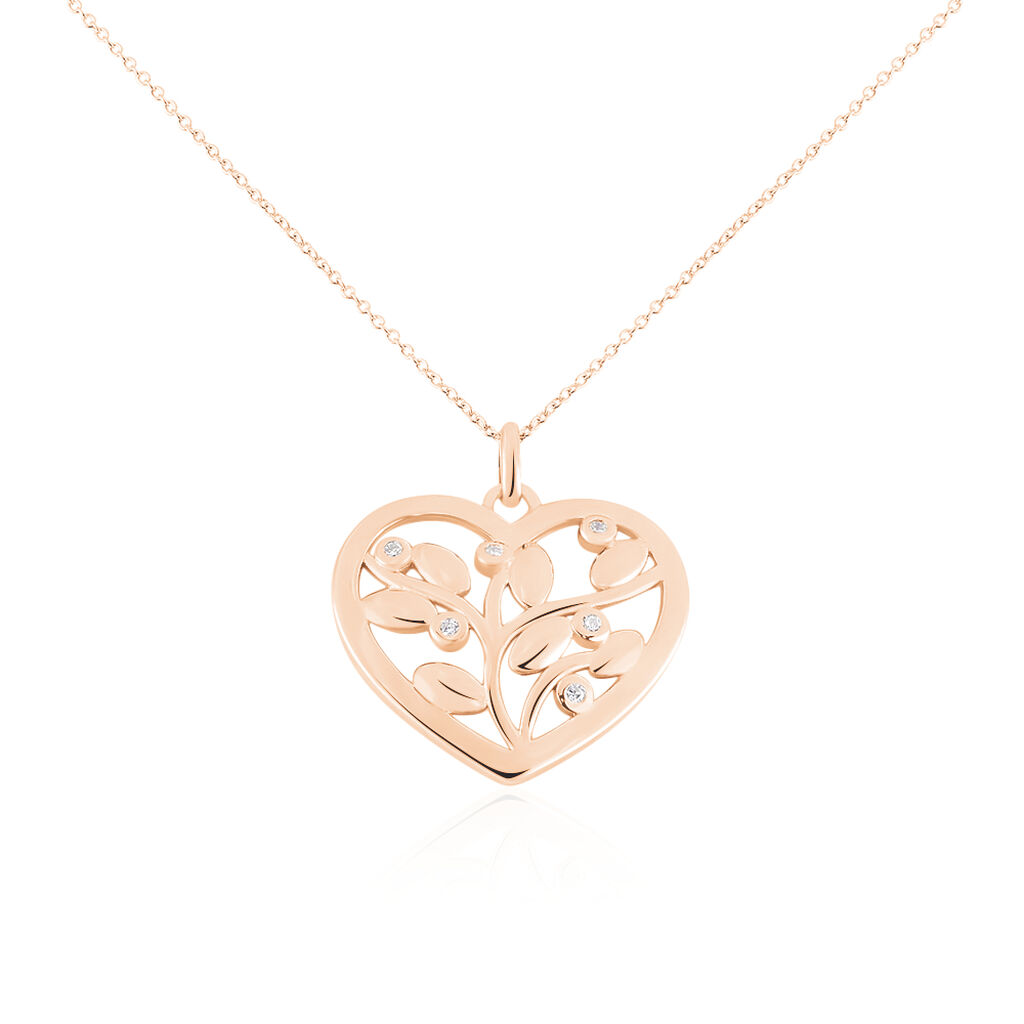 Collier Douglas Argent Rose Oxyde De Zirconium