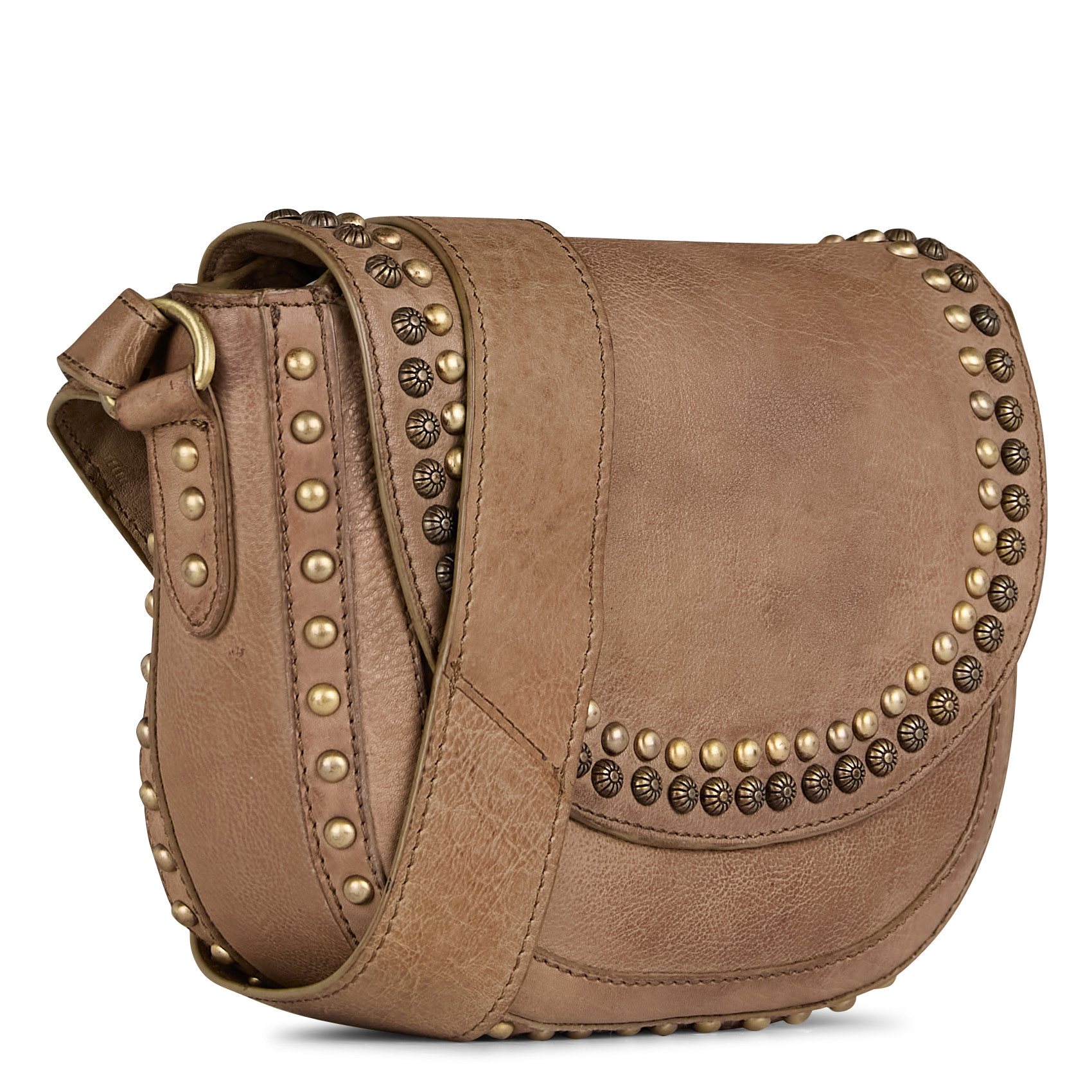 GASPARD MINI - Sac bandoulière en cuir | Gris