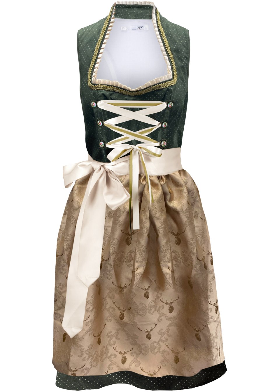 Dirndl à col montant, longueur genou (Ens. 2 pces.)