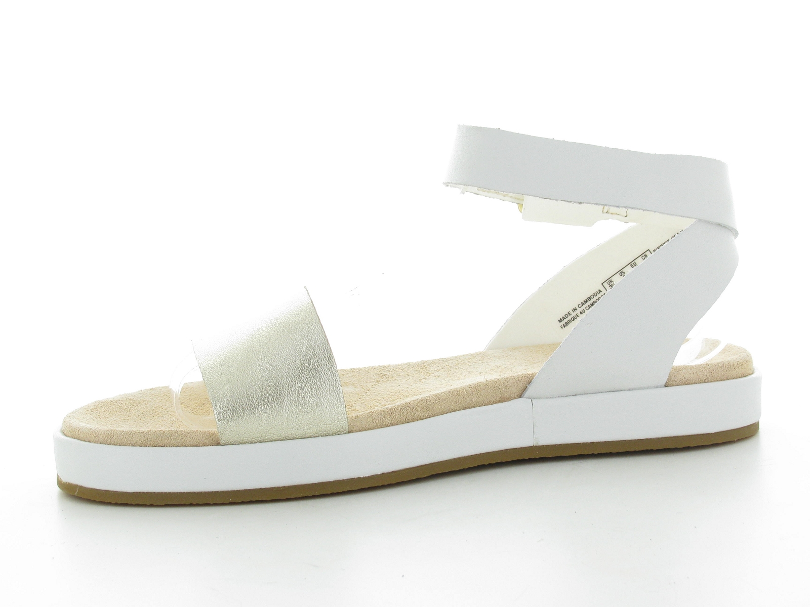 Clarks-BOTANIC IVY Cuir Blanc-Or