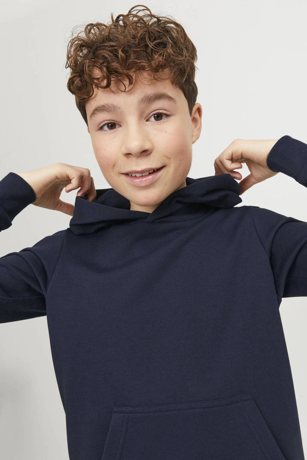 JACK & JONES hoodie JJEBRADLEY donkerblauw