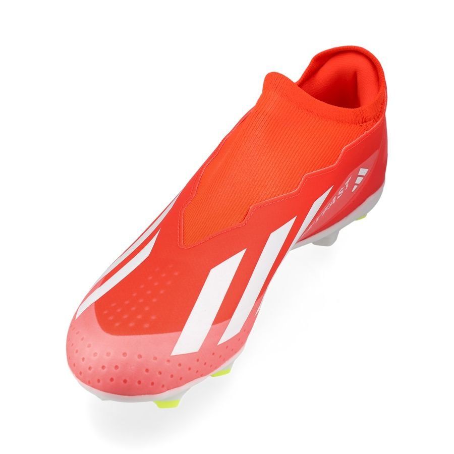 adidas X Crazyfast League Laceless FG Energy Citrus - Rouge/Blanc/Jaune