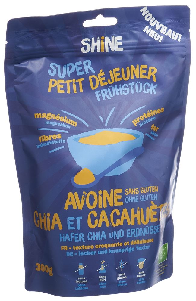 SHINE Hafer Frühstück Chia & Erdnuss Btl 300 g