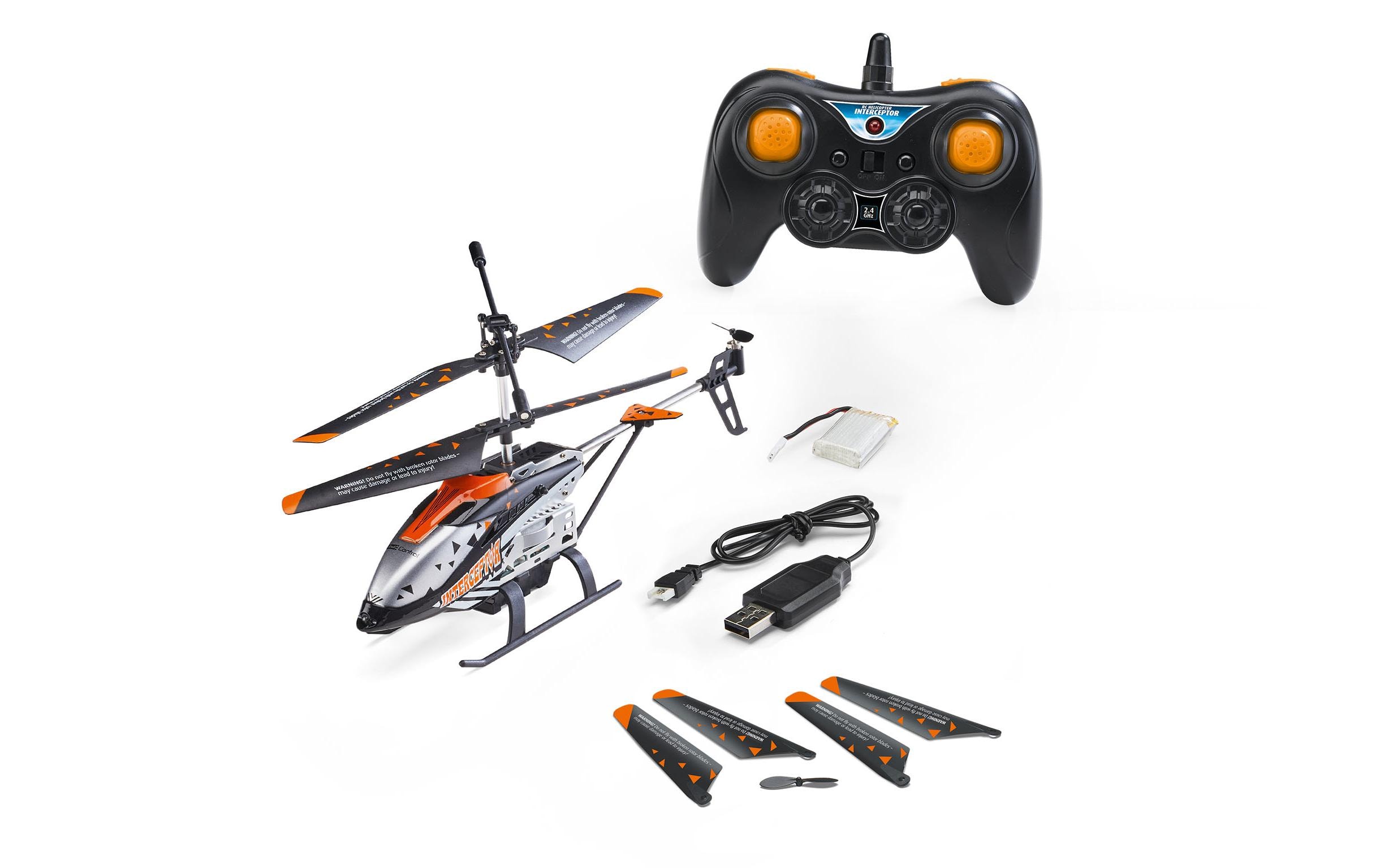 Helikopter Interceptor, Anti-Crash RTR3-Kanal Koaxial Helikopter mit «Anti Crash» Sensoren
