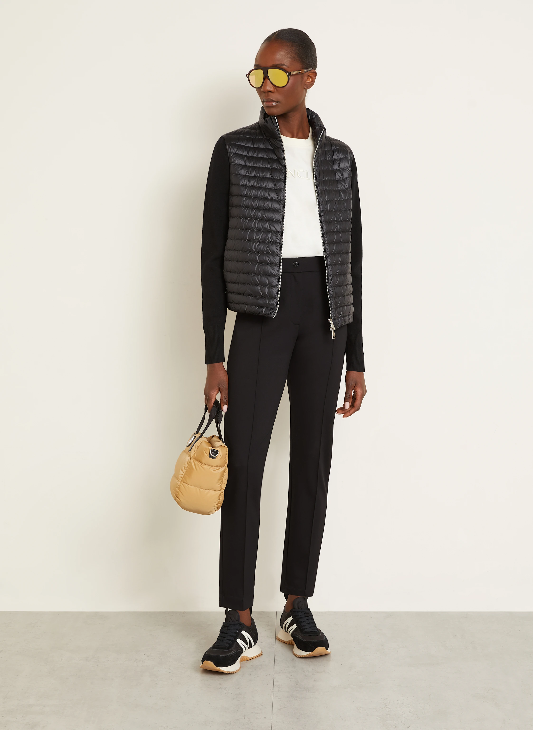MONCLER Daunenjacke TRICOT im Materialmix