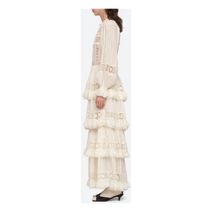 Sea NY Robe Haven Dobby Pintucked | Crème