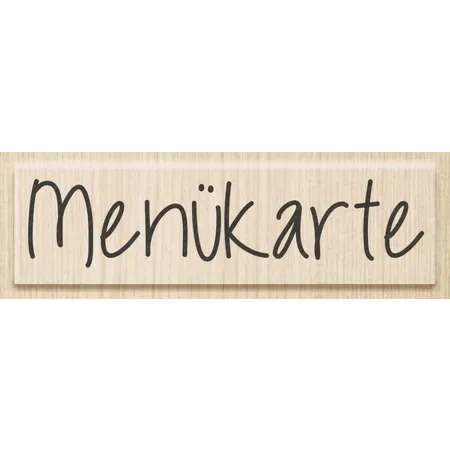 Knorr Prandell Stempel aus Holz (Menü) Motivgröße 8,2 x 2 cm, Motiv: Menükarte