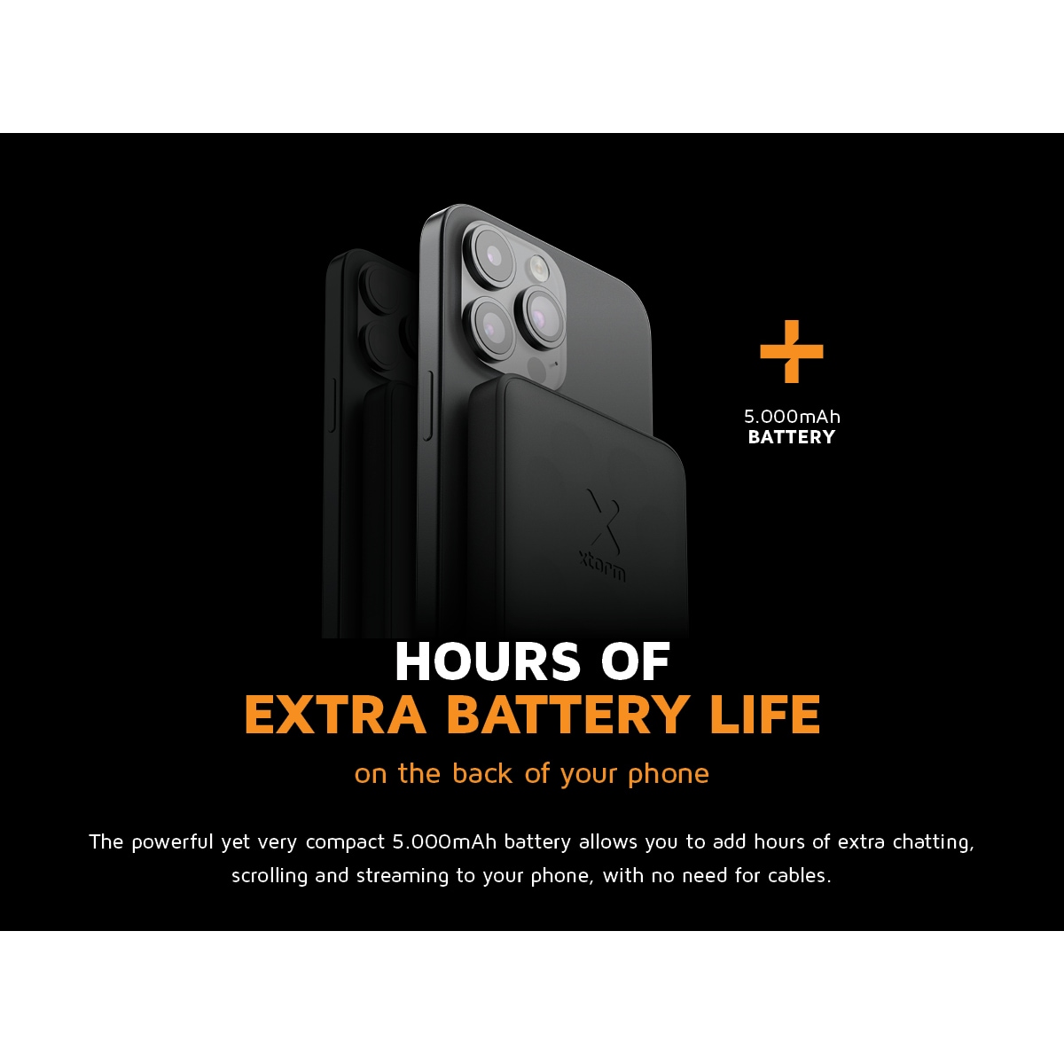 Xtorm FS5W051 Magnetic trådløs powerbank (midnattsort)