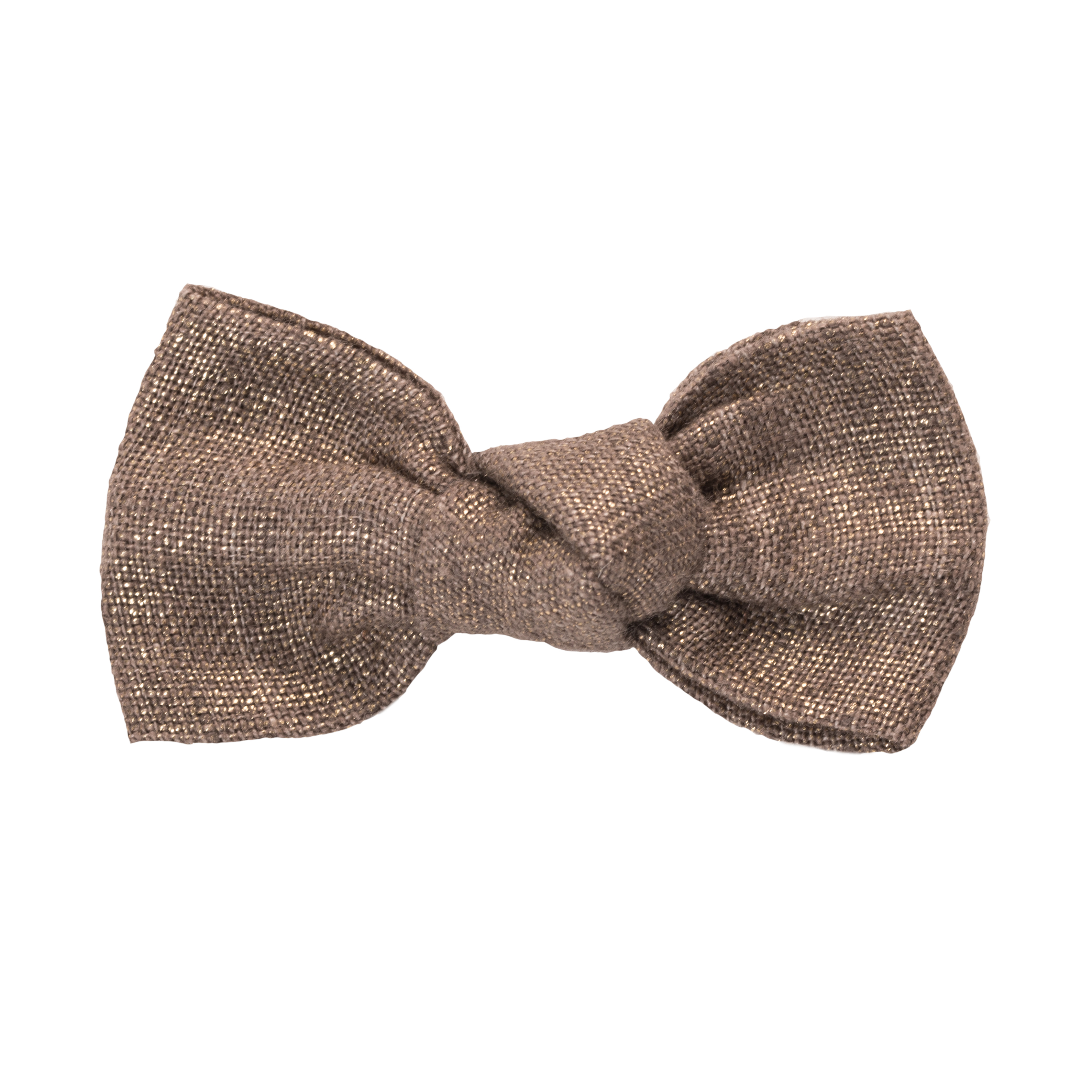 Barrette Petit Noeud Lin Cuivré