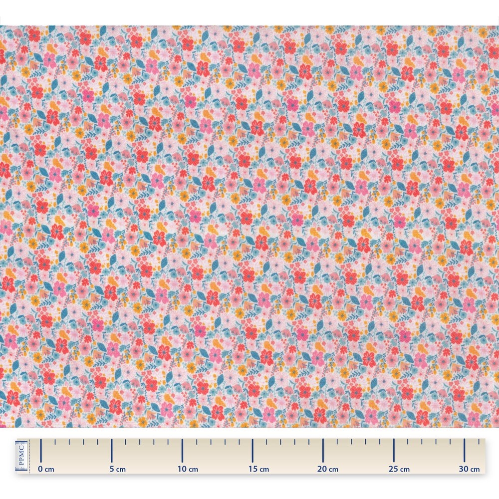 Tissu Enduit Au Mètre Fleurs Pastel Ex1048
