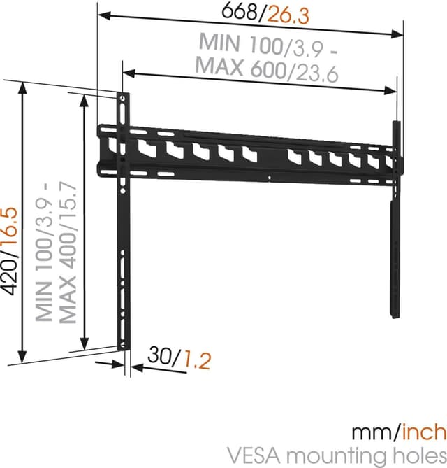 Vogels Vægbeslag, MA4000-A1, Fast, 40-80