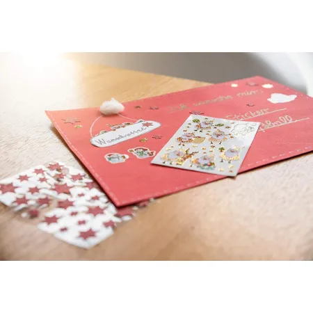 Avery Zweckform Z-Design 52803 Weihnachtssticker, Sterne, 2 Bogen/56 Sticker