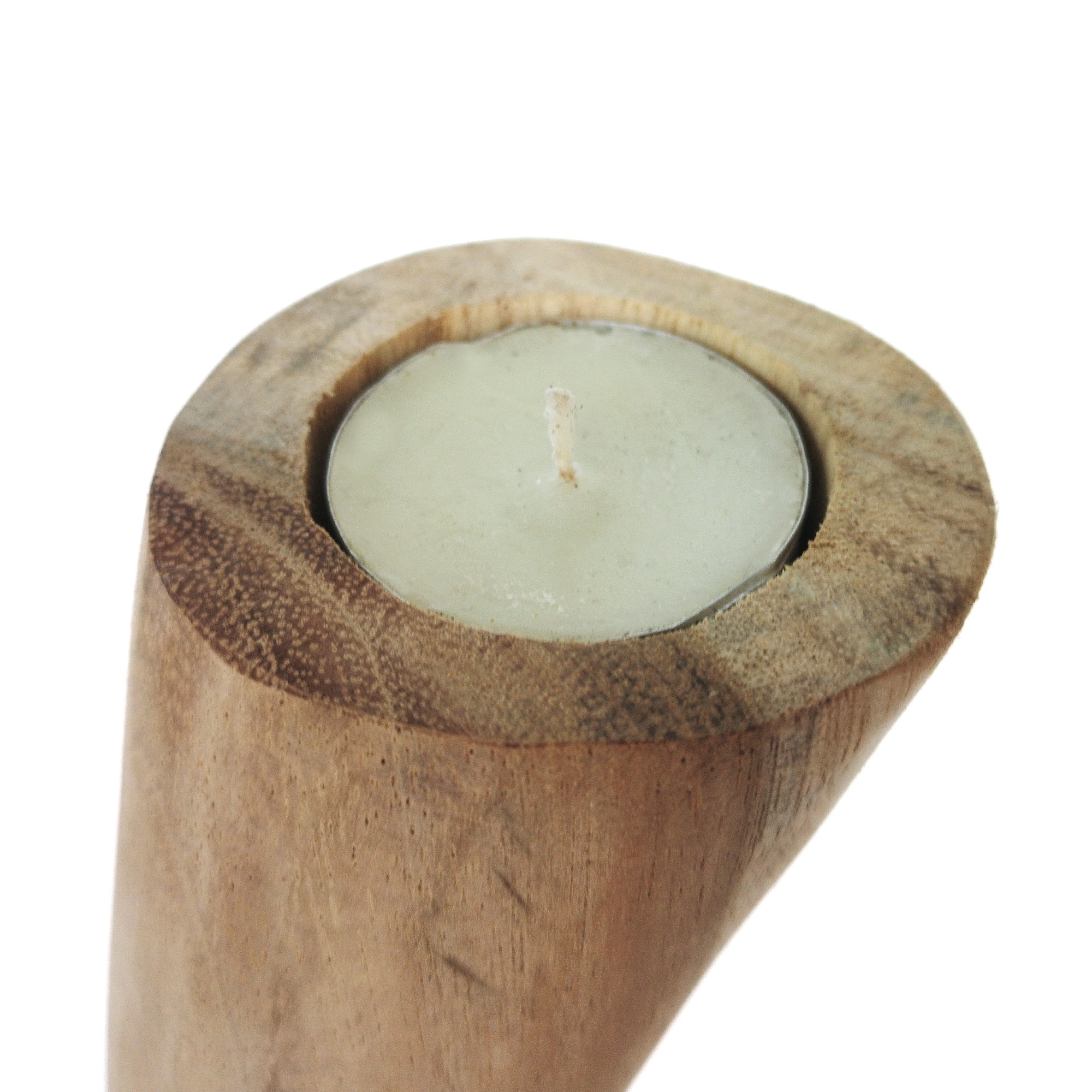 Teelichthalter 'Lilin' M, natur, Ø 10 - 12 cm, H 50 cm von fischer's lagerhaus