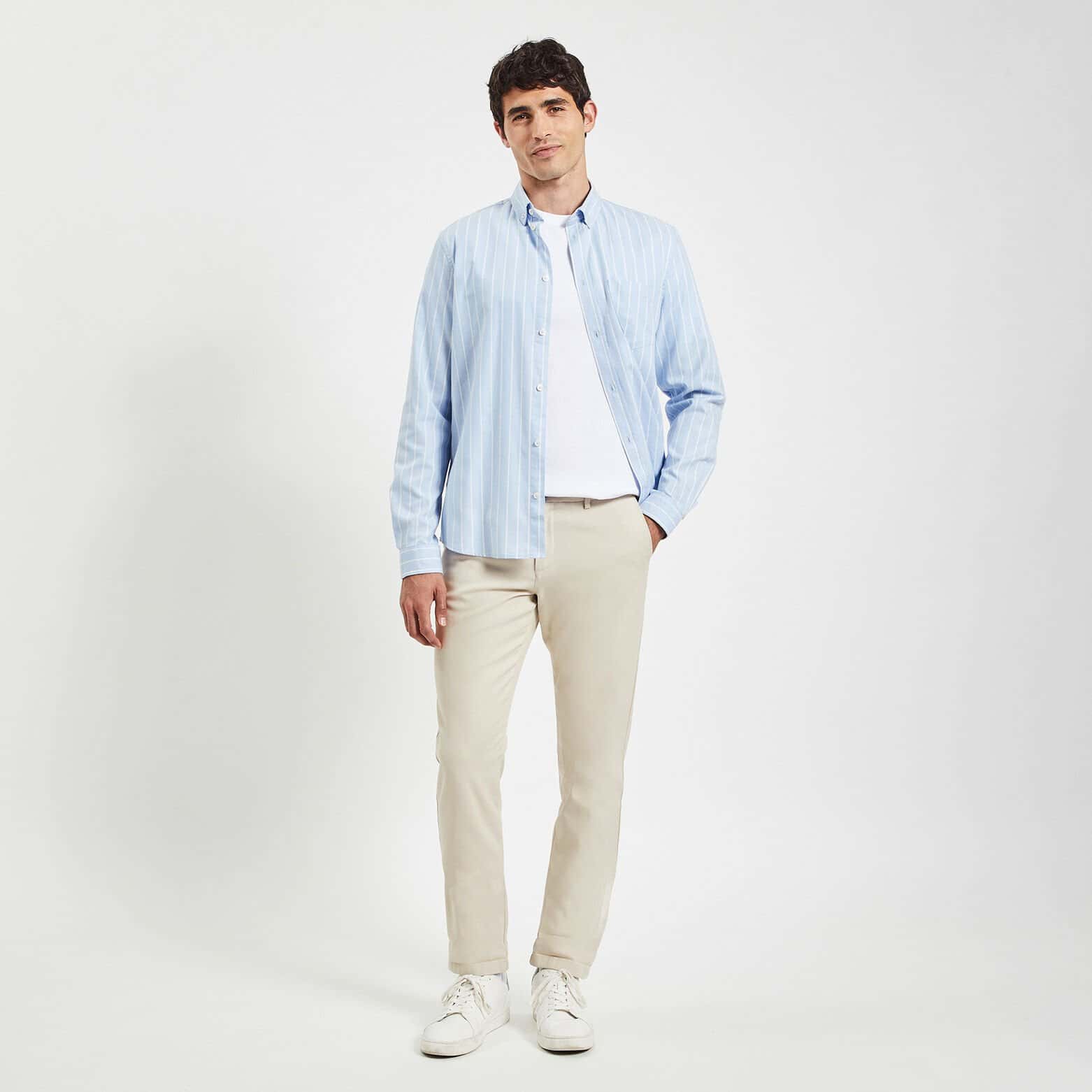 Pantalon chino slim urbain 'le parfait by JULES' Gris clair