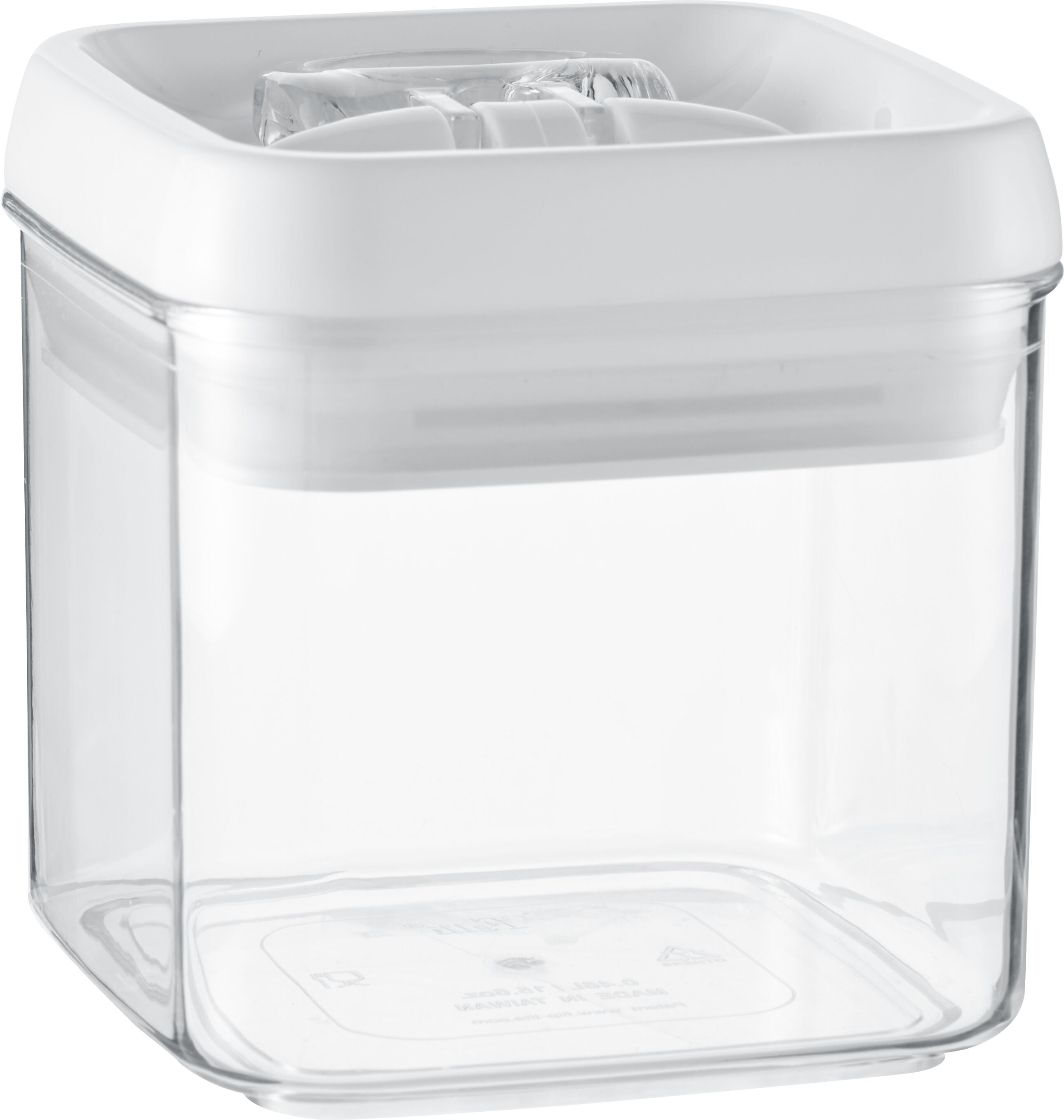NOA Vorratsdose - Transparent, Weiss / B: 10.0 cm x T: 10.0 cm x H: 10.1 cm