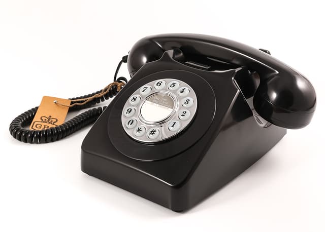 GPO 746 Retro telefon, sort