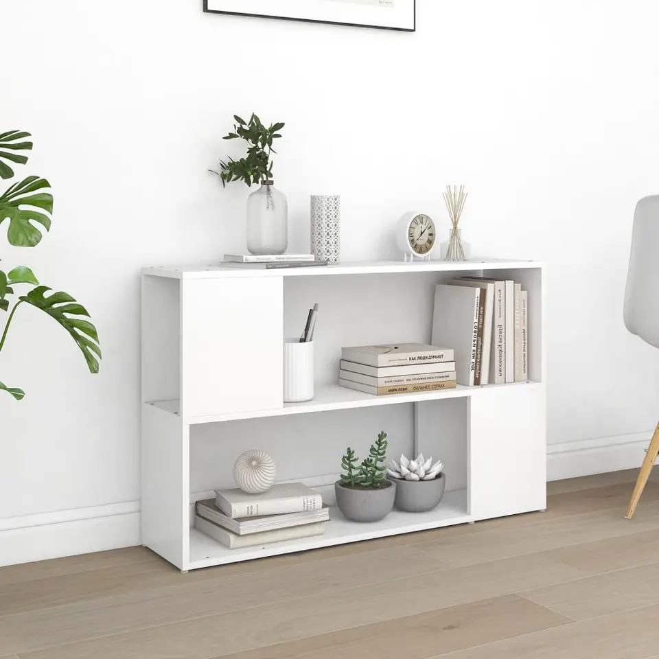 vidaXL - Boekenkast - Wit - Bewerkt hout - 100 x 24 x 63 cm