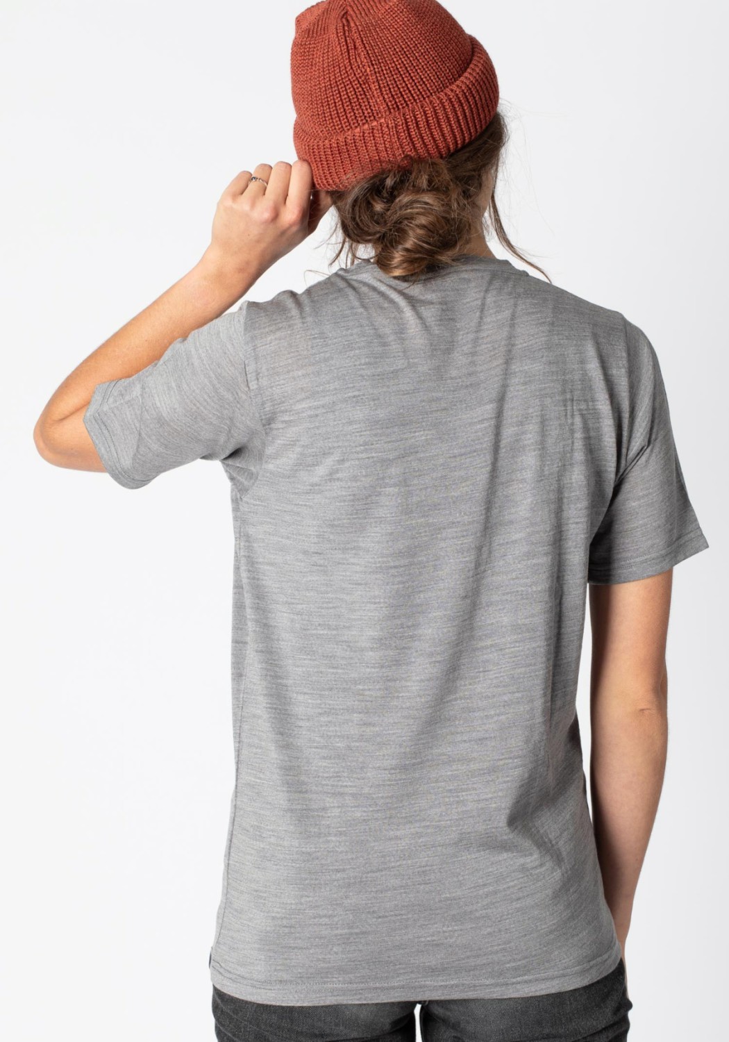 Jeckybeng The Merino Tee Unisex Grey Melange