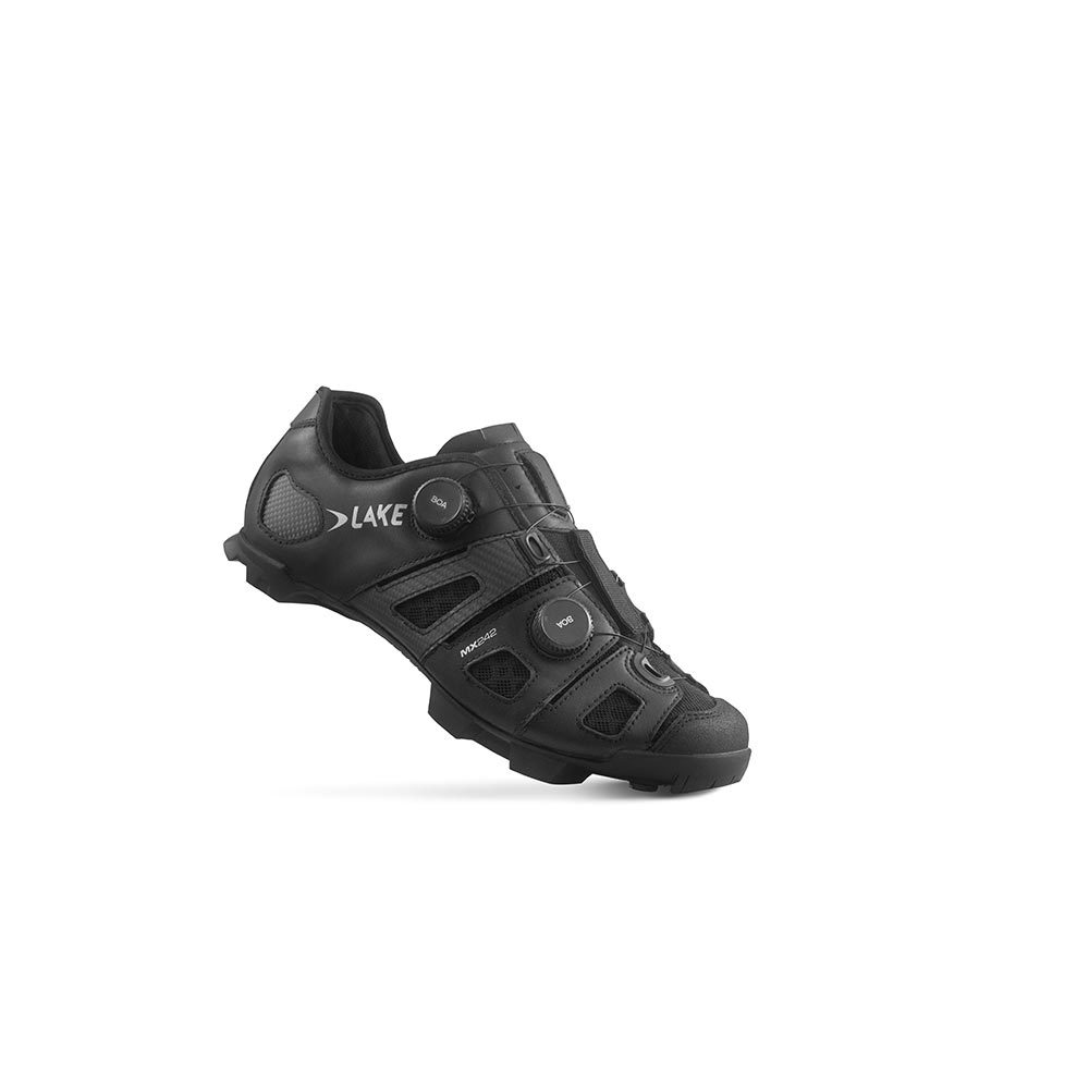 Lake MX242 Wide Mountainbikeschoenen Zwart/Zilver Heren