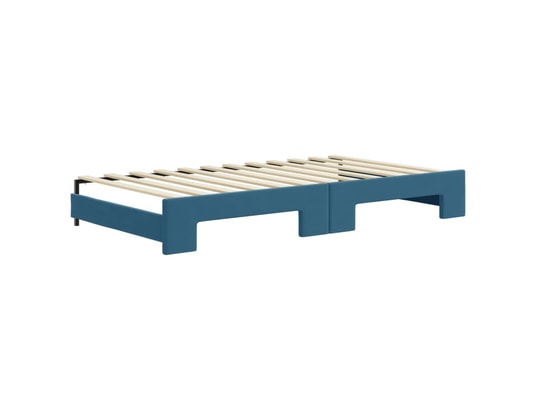 VIDAXL - Lit de jour avec lit gigogne et matelas bleu 100x200 cm velo...