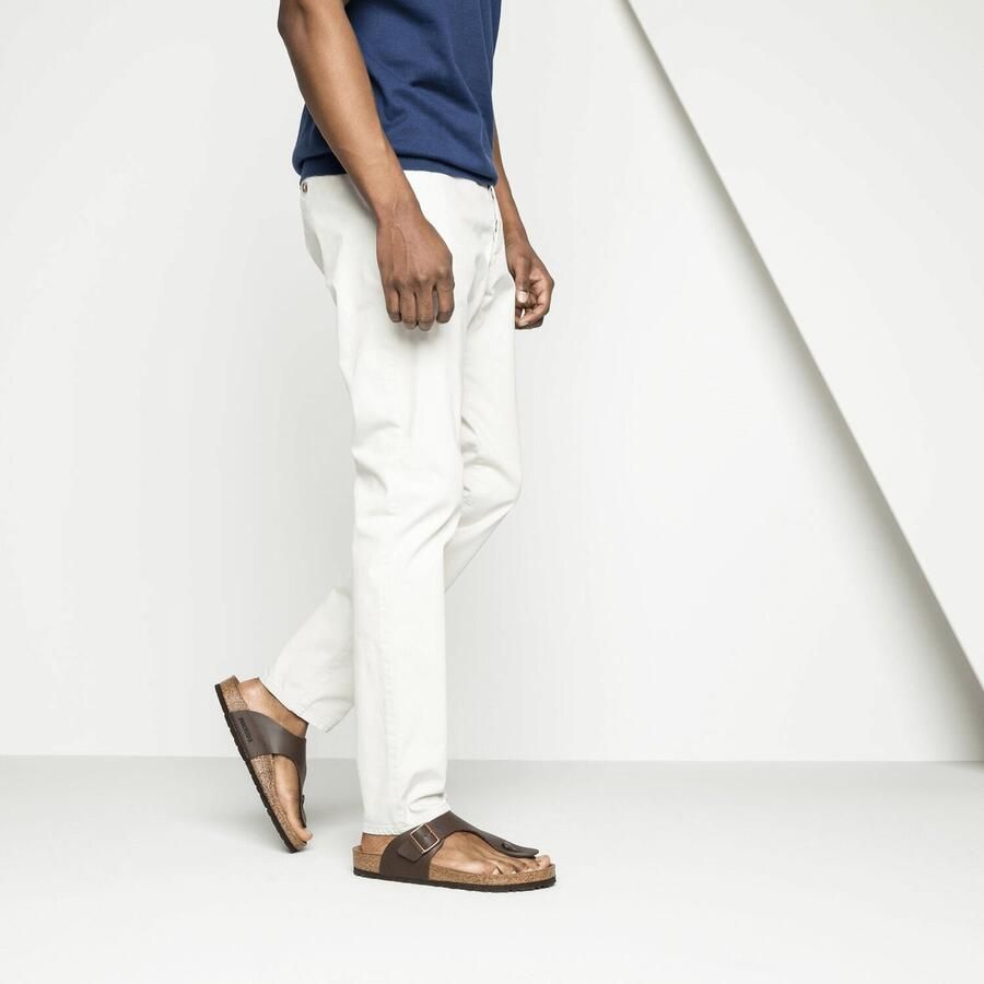 Birkenstock Ramses Habana regular Birko-Flor Nubuck Heren Teenslipper Nubuck Brown