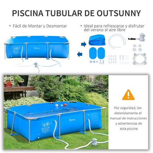Piscina removível Outsunny 848-016v91