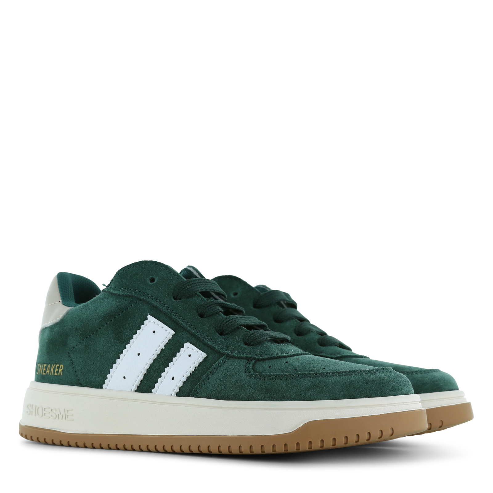 Shoesme groene sneaker met ritssluiting Microfiber leer, Suède | Sale