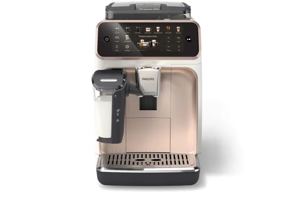 Philips 5500 series EP5543/80, Espressomaskine, 1,8 L, Kaffebønner, Indbygget kværn, 230 W, Roseguld, Hvid