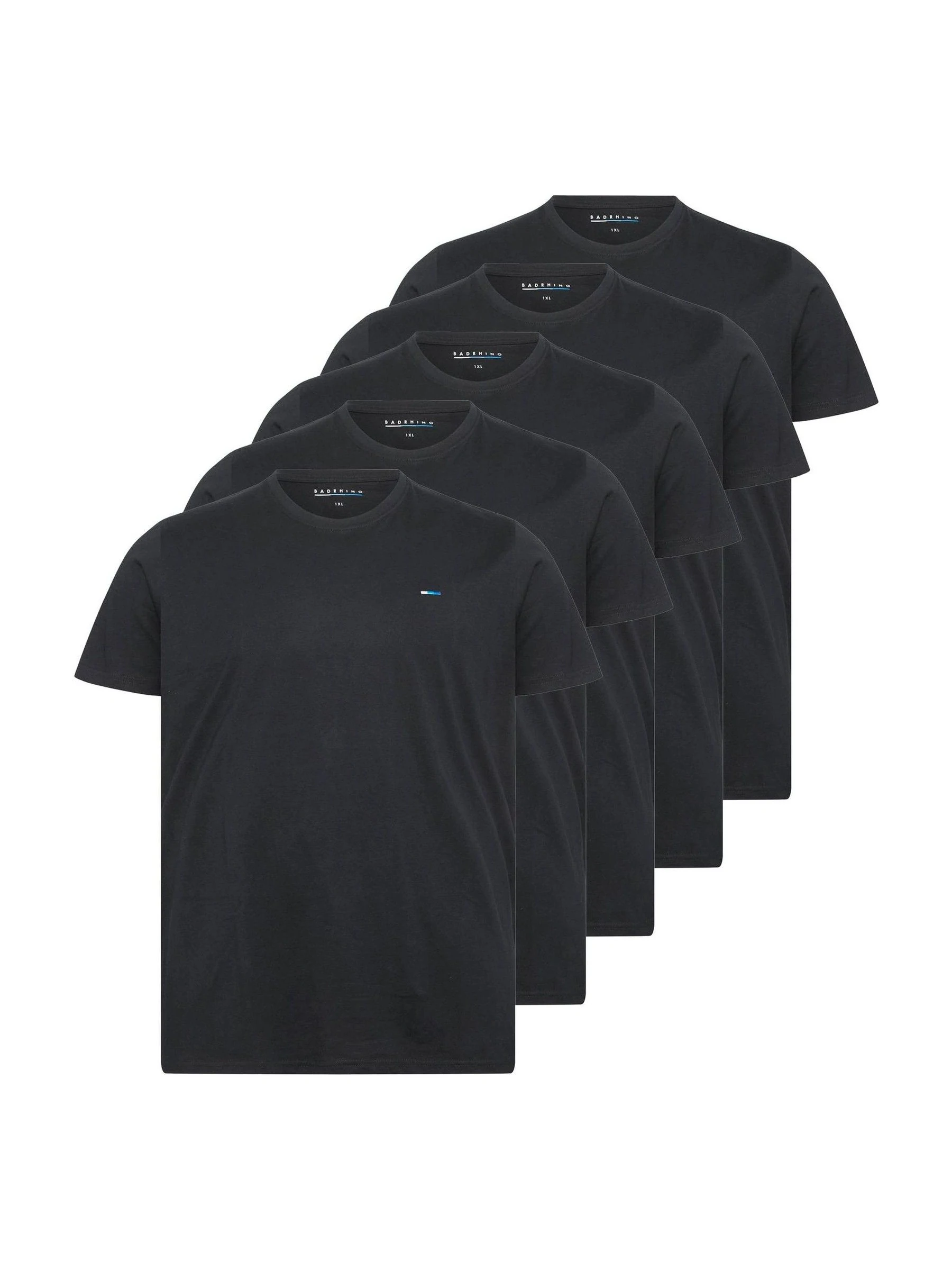 BadRhino Big & Tall 100% Cotton T-Shirts 5-Pack