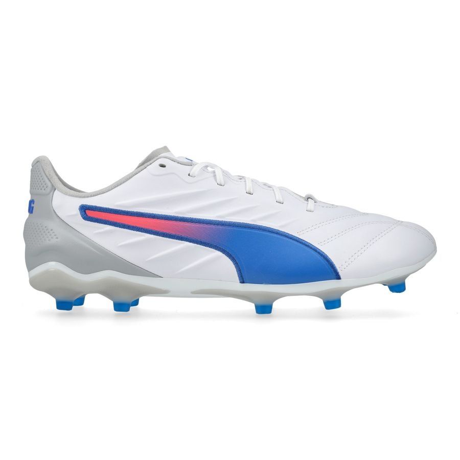 PUMA King Pro FG/AG Formula - Blanc/Bleu/Flat Light Gray Femme