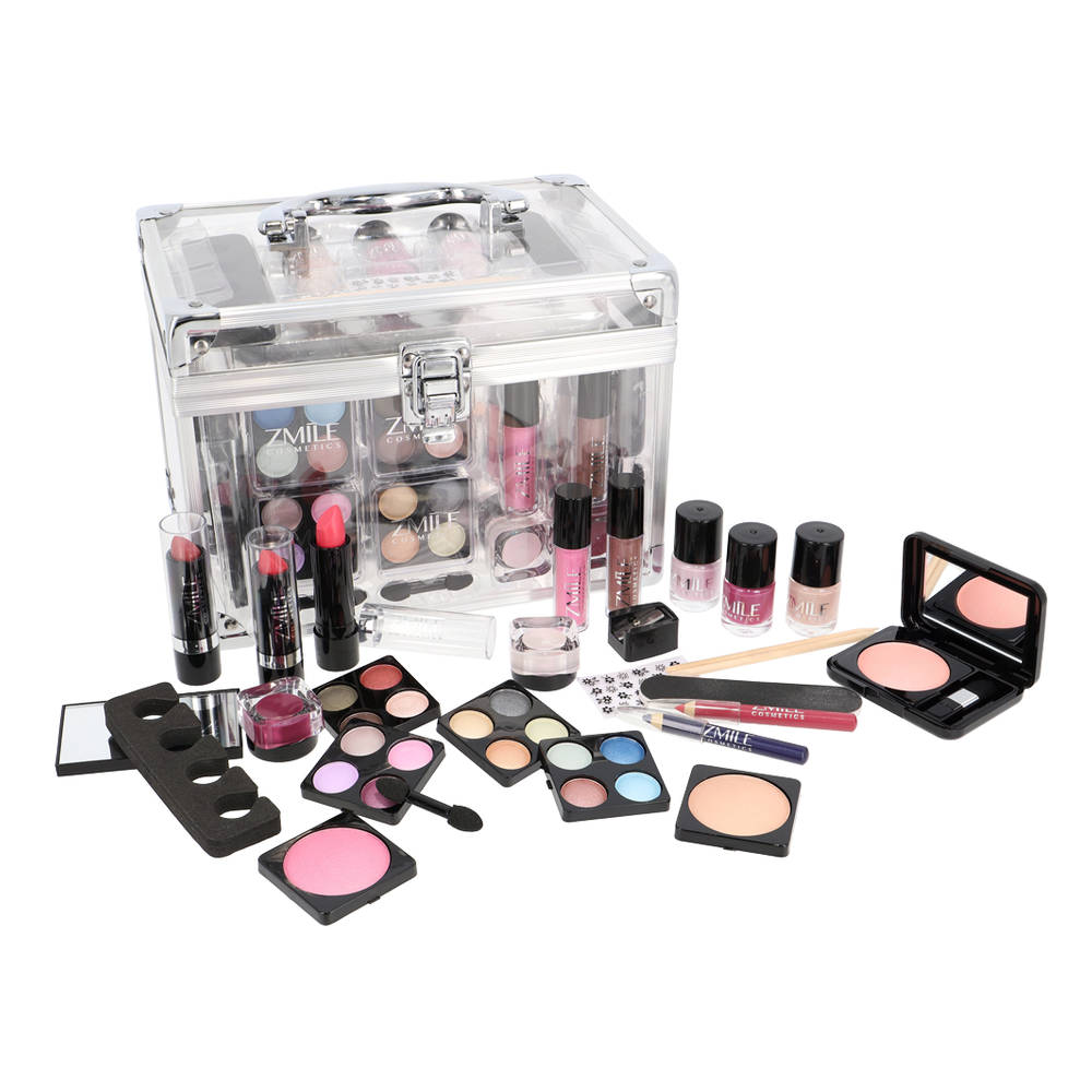 Zmile transparante cosmetica koffer 42-delig
